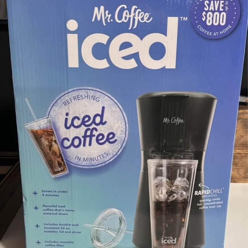 Black Iced Coffee Maker Kitchen Accessory